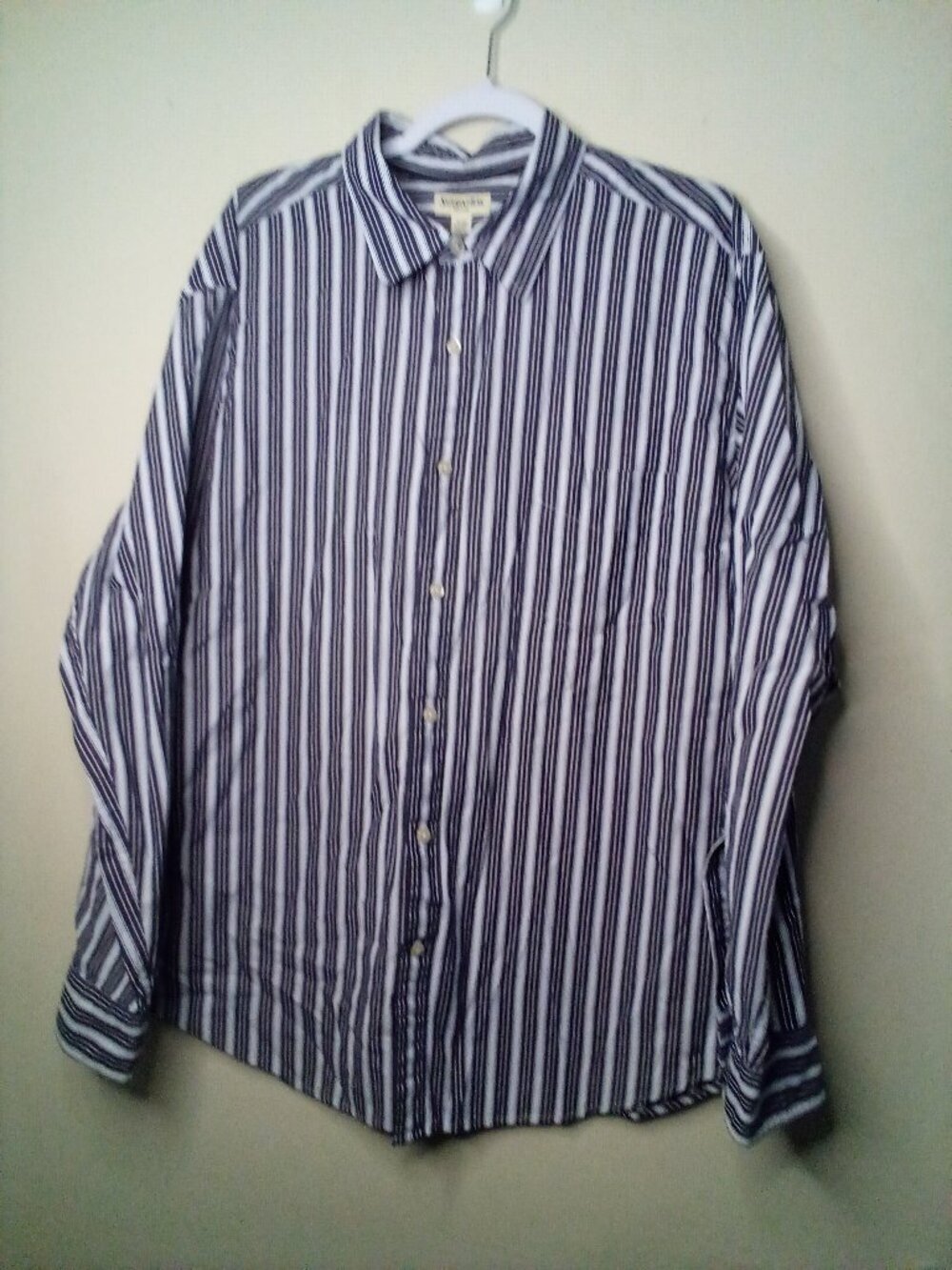 St John's Bay Shirt Men XL Button Up Long Sleeve 80s 2-Ply Stripe